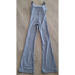 OFFLINE By Aerie Jumpsuit Women XS Long Grey Sleeveless Flare Leg Jersey Lounge